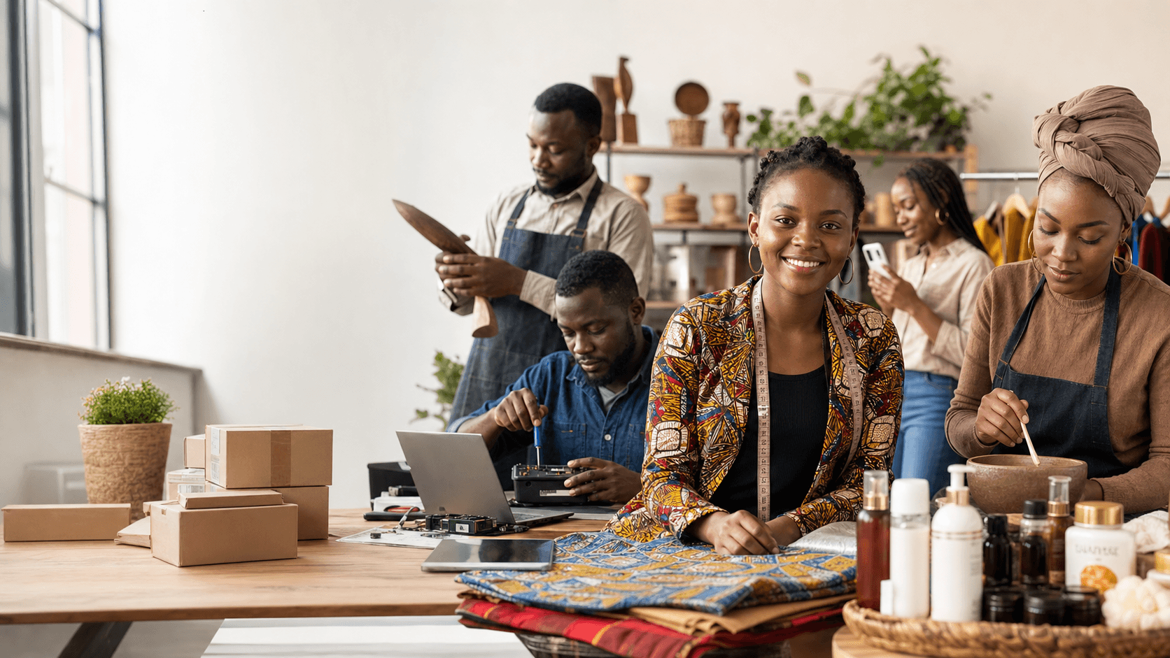 Cameroonian makers and service providers preparing products for international visibility